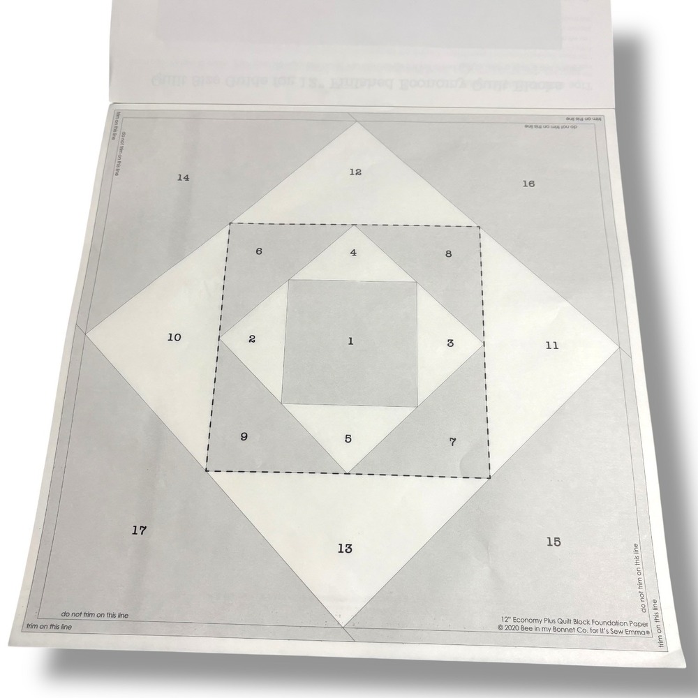 Lori Holt Economy Plus Quilt Block Foundation Paper 12in 42 Sheets ISE-761 - Picture 3 of 5